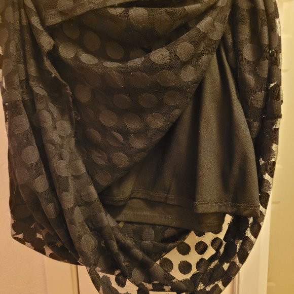 Forever 21 Black Sheer Polka Dot Maxi Skirt - Picture 4 of 5